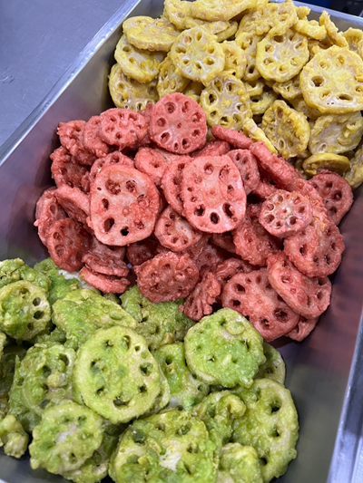 대구달서구외래재활치료병원 상인요양병원 메뉴 삼색연근튀김