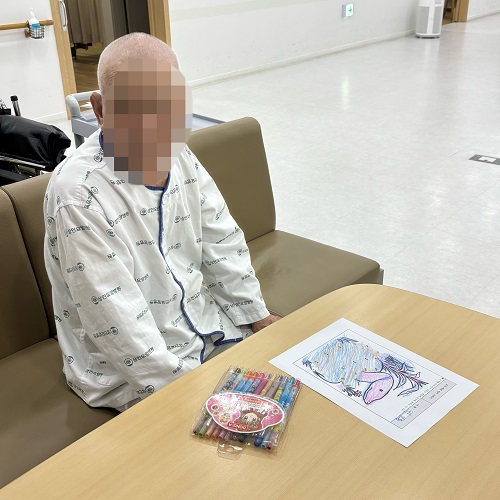 대구산재병원, 상인요양병원 인지 프로그램 - 점선 따라 그리기