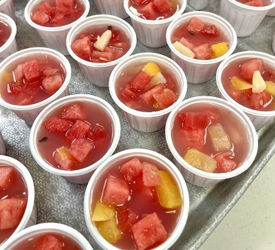 대구보훈요양병원, 상인요양병원 중복 식단 중 수박화채